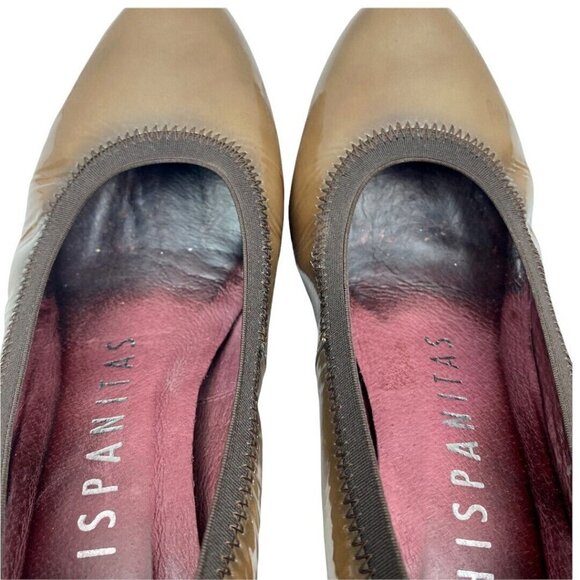 ANTHROPOLOGIE Hispanitas Women's Brown Patent  Leather Glove Shoe Heels EU 39 - Picture 12 of 12